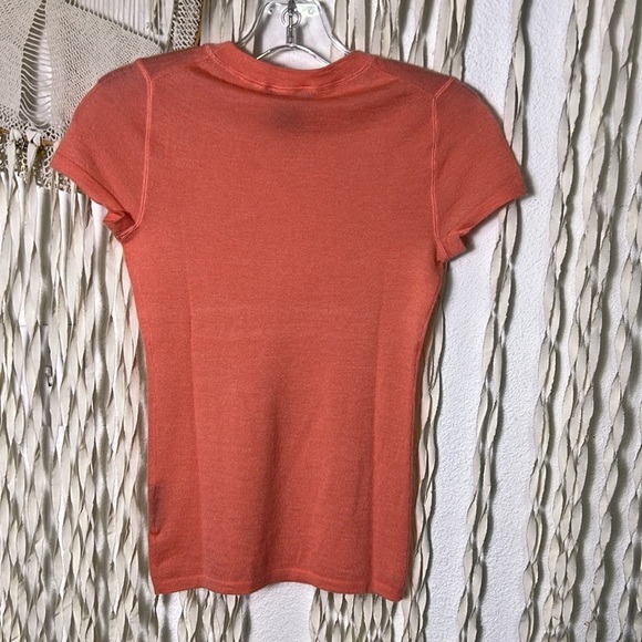 Sutton Studio Soft Coral Short Sleeve Cashmere Sweater XS - Picture 6 of 7